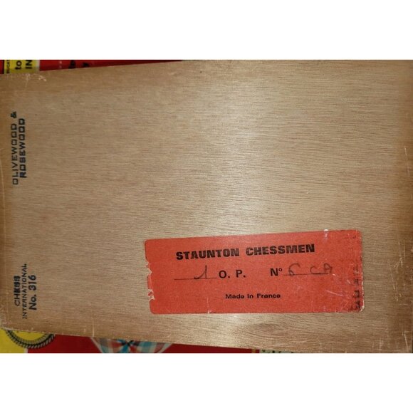 Vintage German Staunton Chess Set Carved Wood Figures Felt Pad COMPLETE Rosewood - Picture 6 of 7